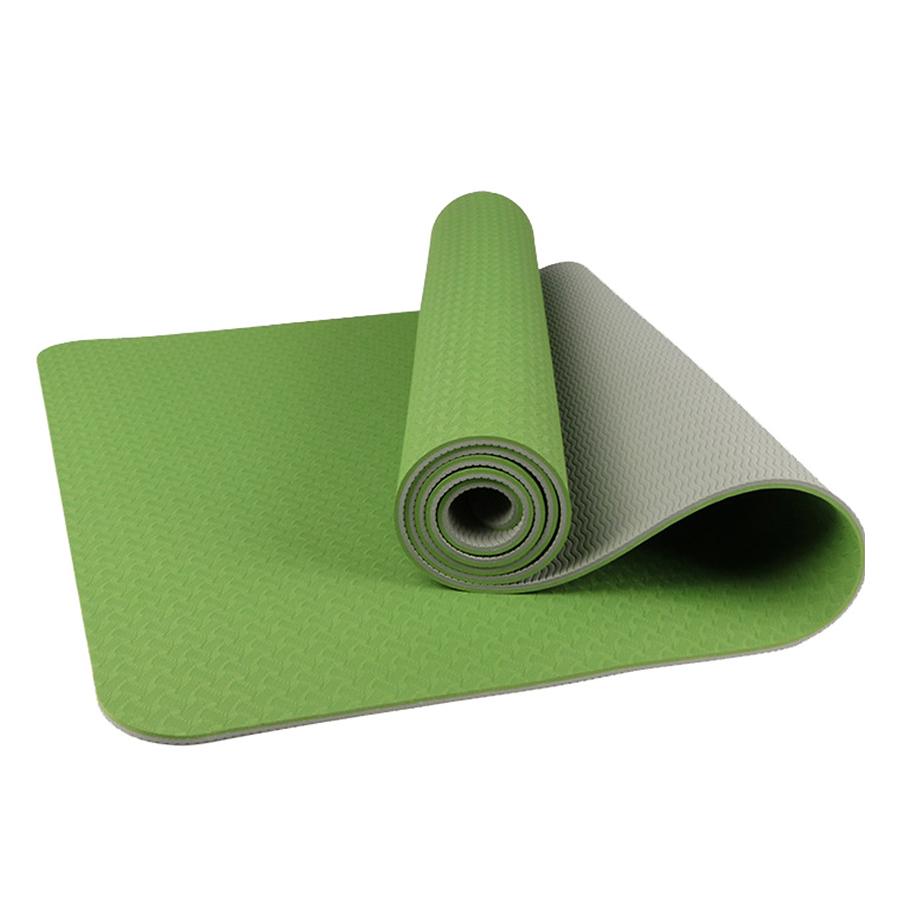 Thảm tập yoga TPE 6mm 2 lớp + Túi và dây buộc