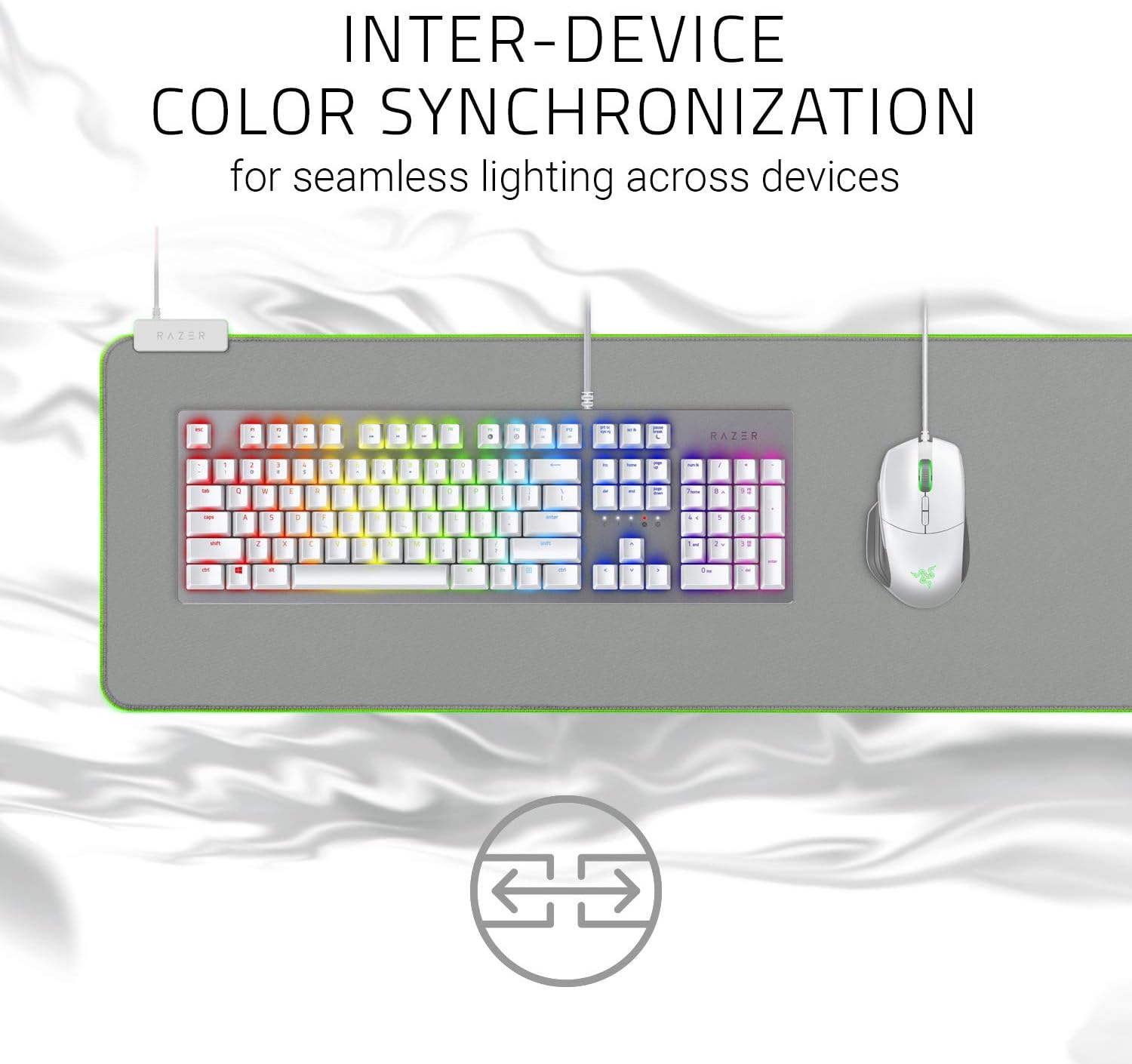 Razer Goliathus Extended Chroma Thảm lót chuột chơi game mềm cung cấp bởi Razer Chroma (Mercury/Quartz) - Hàng nhập khẩu