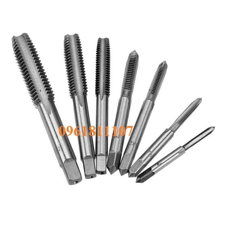 Bộ 7 mũi taro + Tay quay taro M3 - M12 dài 195mm