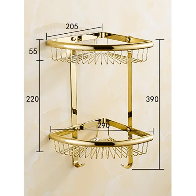 Bộ giá treo phòng tắm phong cách tân cổ điển chất liệu bằng đồng mạ vàng titan cao cấp