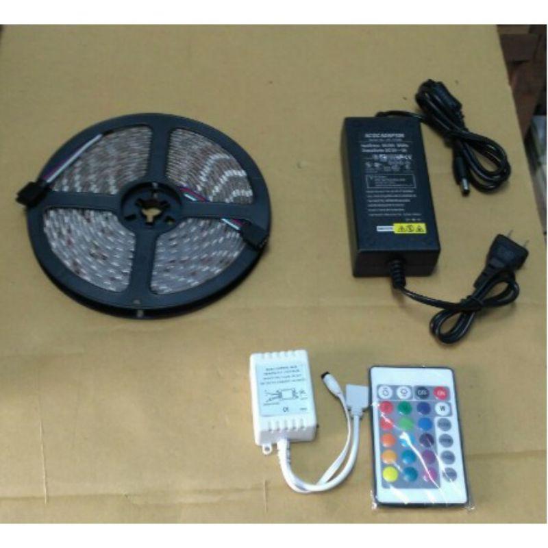 Combo Đèn Led Dây Đổi Màu 5050 - RGB + Nguồn 5A + Remote
