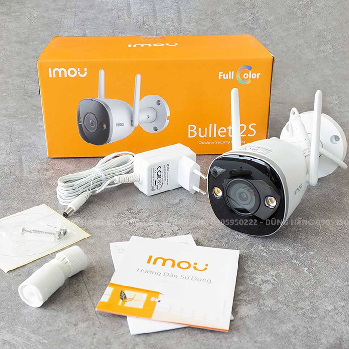 Camera Ngoài Trời IMOU Bullet 2S IPC-F46FP 4MP Đàm Thoại 2 Chiều- Ban Đêm Có Màu- Báo Động Chống Trộm- Chống Nước- Hàng Chính Hãng