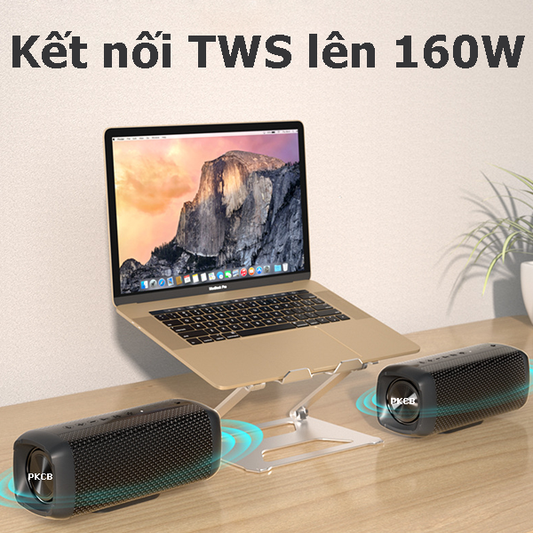 Loa Bluetooth speaker PKCB chip DPS khuyếch đại âm thanh công suất lớn 80W Kết nối TWS lên 160W Hàng Chính Hãng