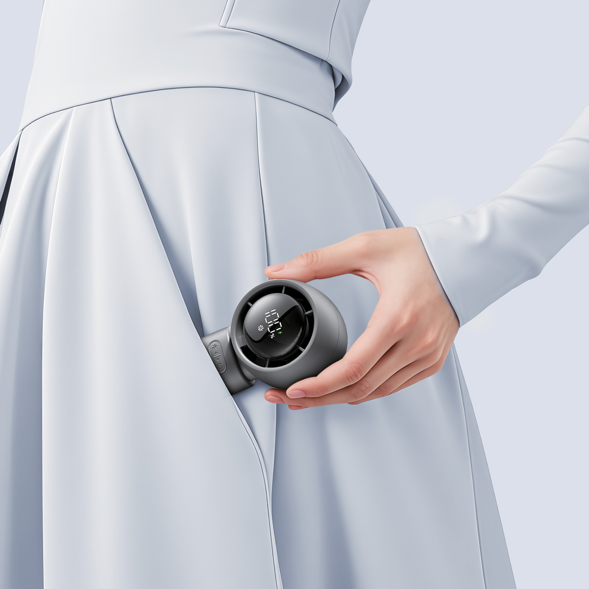 Quạt sạc cầm tay USB Tiross TS3437 Pin 3000mAh - Hàng chính hãng