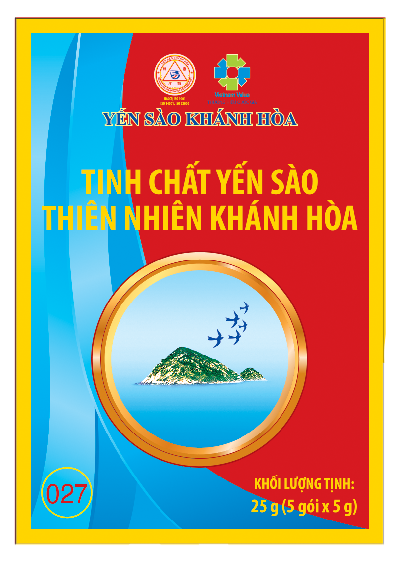 TINH CHẤT YẾN SÀO THIÊN NHIÊN KHÁNH HÒA - HỘP 5 GÓI 5 GRAM - 027