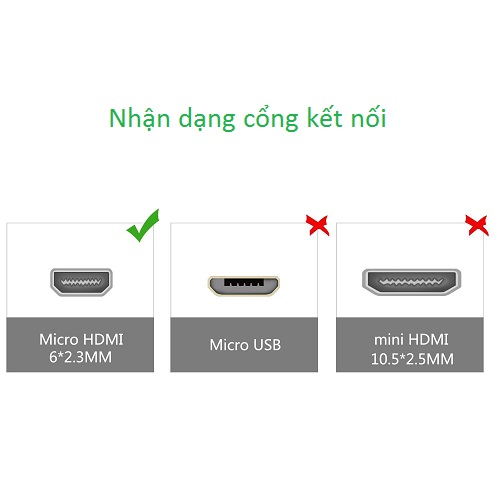 Cáp Micro HDMI Ra HDMI (Micro HDMI to HDMI Cable) 1.5M