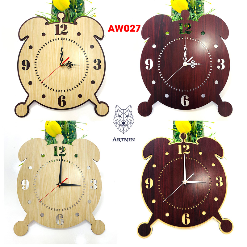 AW027 - Đồng Hồ Gỗ Decor – Đồng Hồ Treo Tường Trang Trí Nhà Độc Lạ