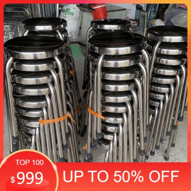 Ghế đẩu 100% inox.cao cấp