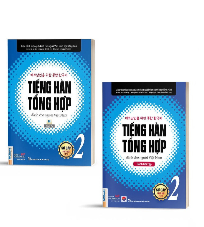 Combo Tiếng Hàn Tổng Hợp dành cho người Việt Nam Sơ Cấp 1 (Giáo trình bản màu + sbt) - Bản Quyền