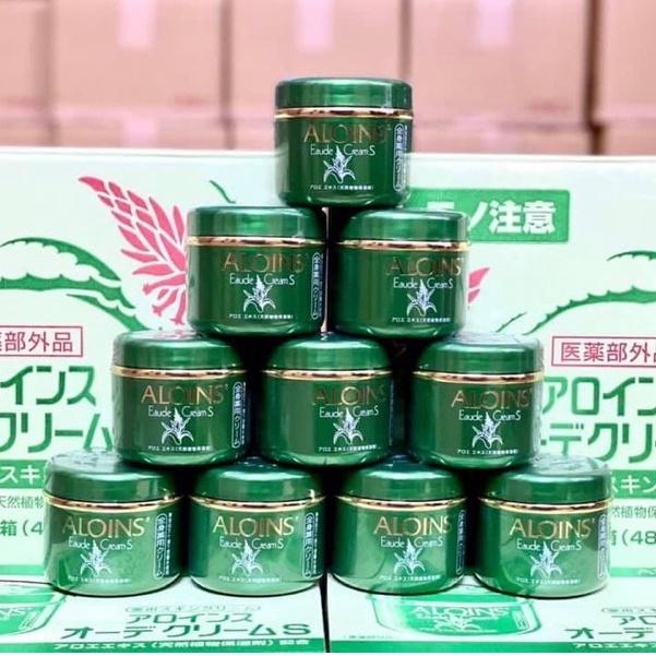 kem xanh lô hội aloins, Kem dưỡng trắng da Aloins Eaude Cream S tím 185g 210g to Nhật