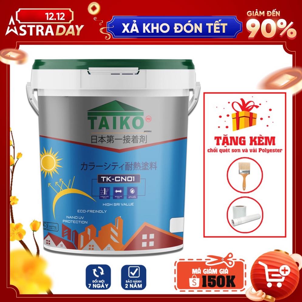 Sơn Chống Nóng, Chống Thấm Taiko CN01- 18Kg - Xử Lý bề mặt tường nhà, mái tôn, kim loại