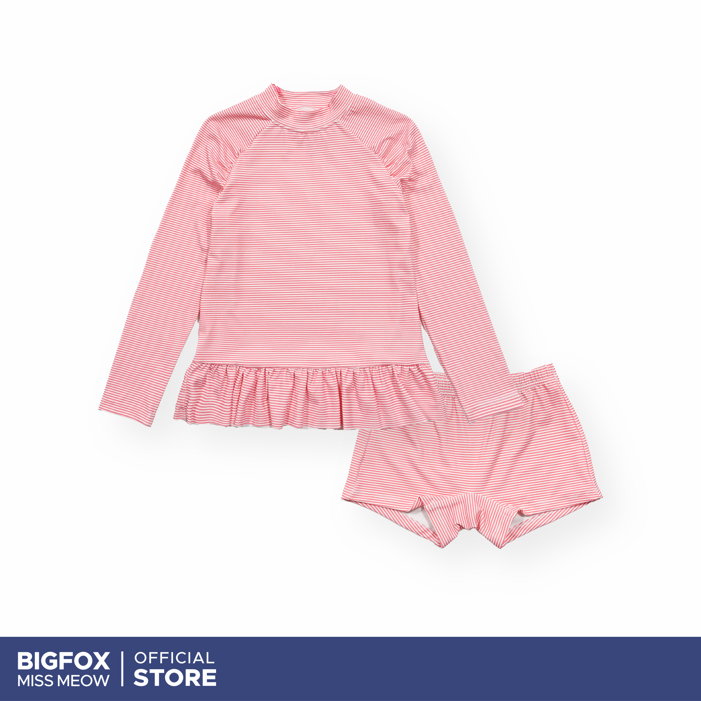 Bộ đồ bơi cho bé gái Bigfox Miss Meow áo rời, quần rời phong cách Hàn Quốc size đại trẻ em 11-35kg