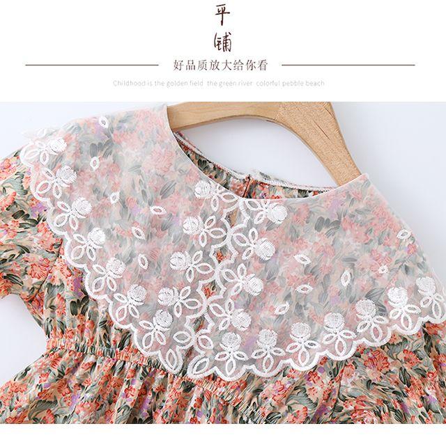 DONGSHOP HOT Cô gái ăn mặc mùa hè trang phục mùa hè 2022 tây váy công chúa cô gái hoa đầm đầm chiffon váy mùa hè
