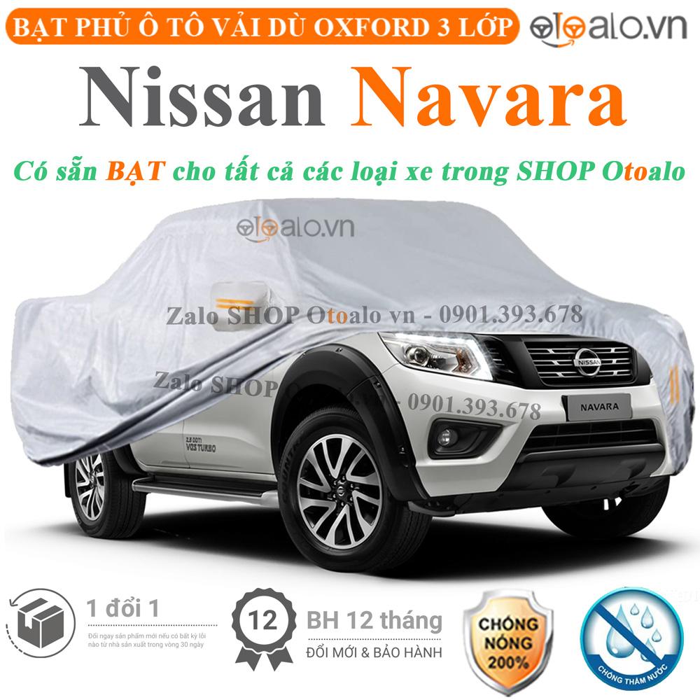 Bạt che phủ xe ô tô Nissan Navara vải dù 3 lớp CAO CẤP BPXOT - OTOALO