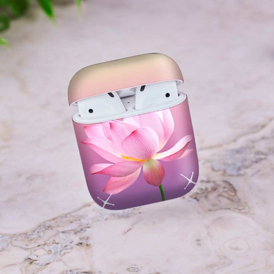 Miếng dán skin chống bẩn cho tai nghe AirPods in hình thiết kế - atk146 (bản không dây 1 và 2)