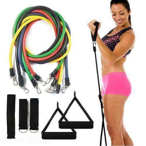 Bộ 5 Dây Ngũ Sắc Tập Gym Full Body, Dụng Cụ Tập Gym Đa Năng Kéo Đàn Hồi Tập Thể Hình Cao Cấp Bộ Dây Cao Su Đàn Hồi Kháng Lực Tập Toàn Thân