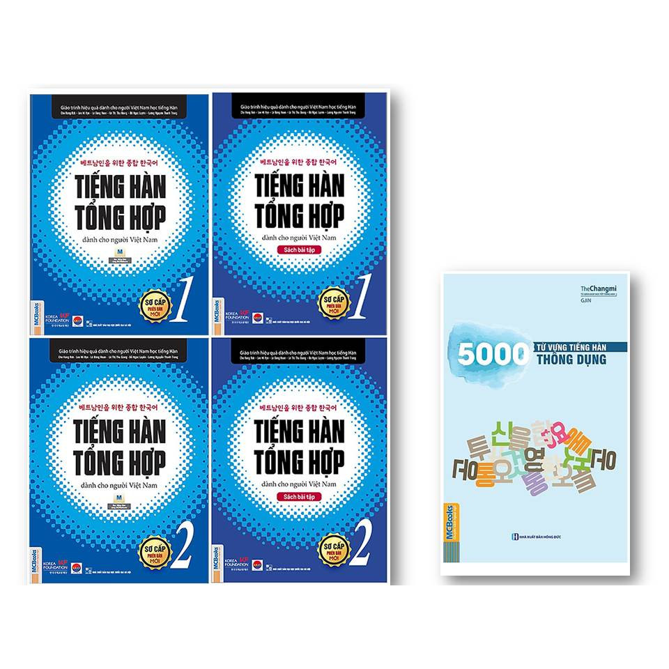BỘ GIÁO TRÌNH TIẾNG HÀN TỔNG HỢP SƠ CẤP 1&2 – ĐEN TRẮNG và 5000 TỪ VỰNG TIẾNG HÀN THÔNG DỤNG kt