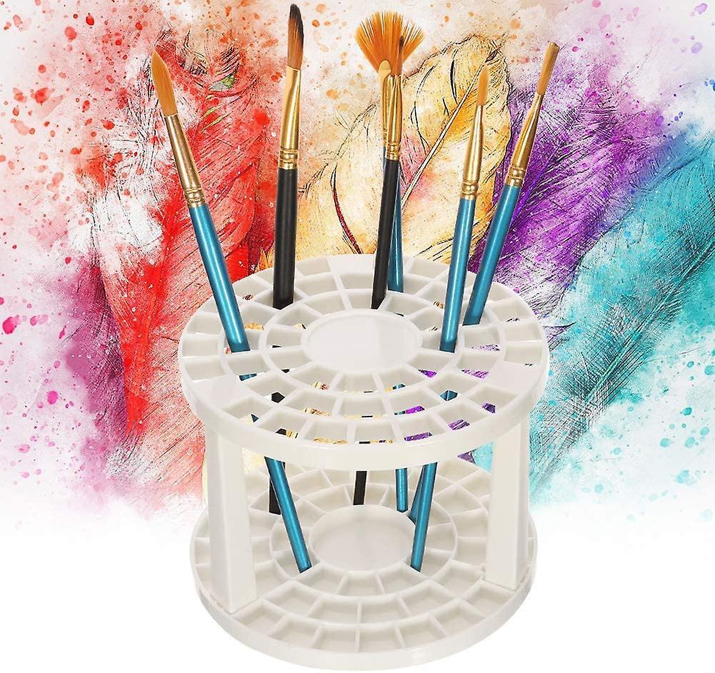 Người giữ bàn chải 49 hố nghệ thuật bàn chải có thể tháo rời di động trong chậu cây trang điểm nhựa cho văn phòng studio