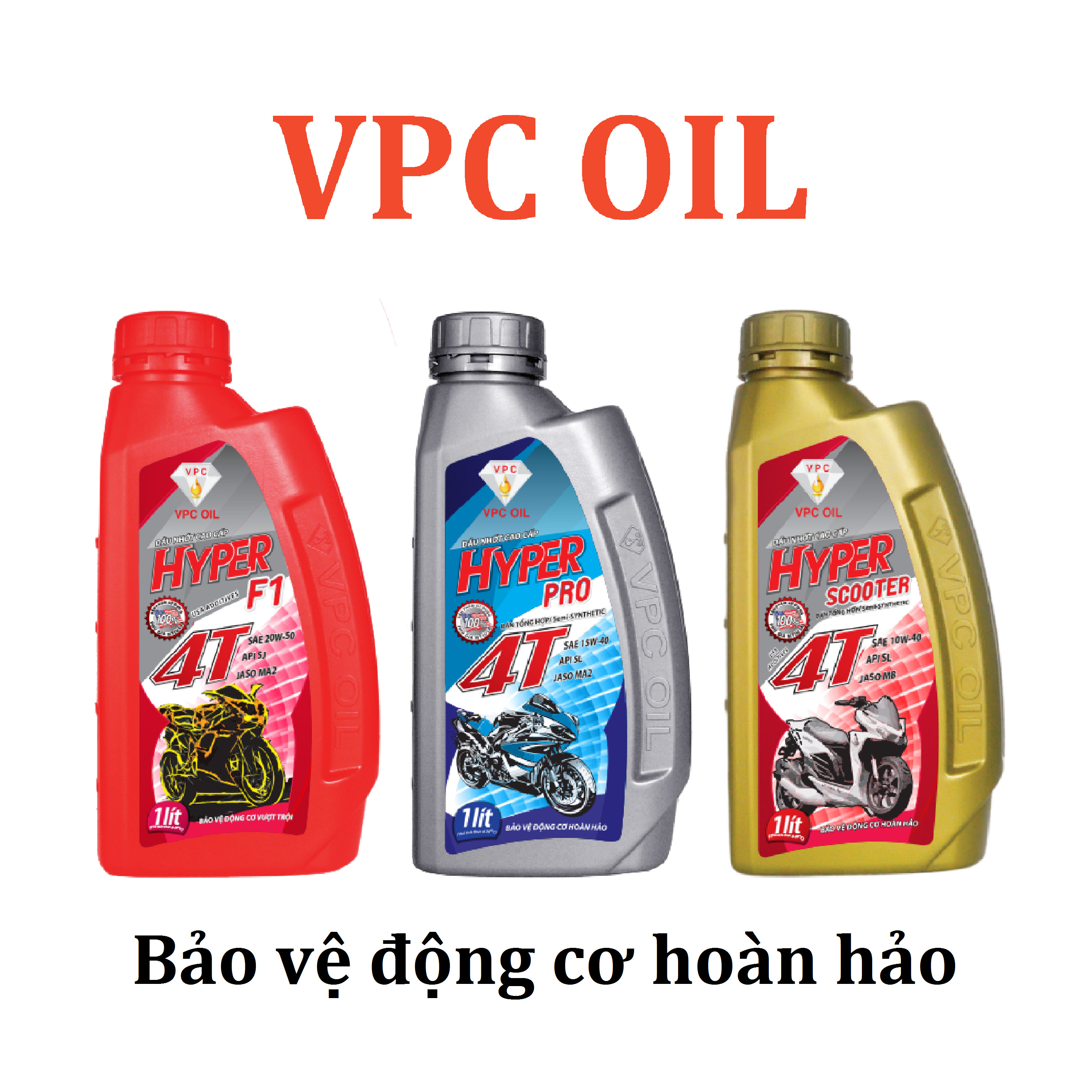 Combo dầu nhớt xe tay ga bán tổng hợp VPC Hyper Scooter 10W40 (0.8L)