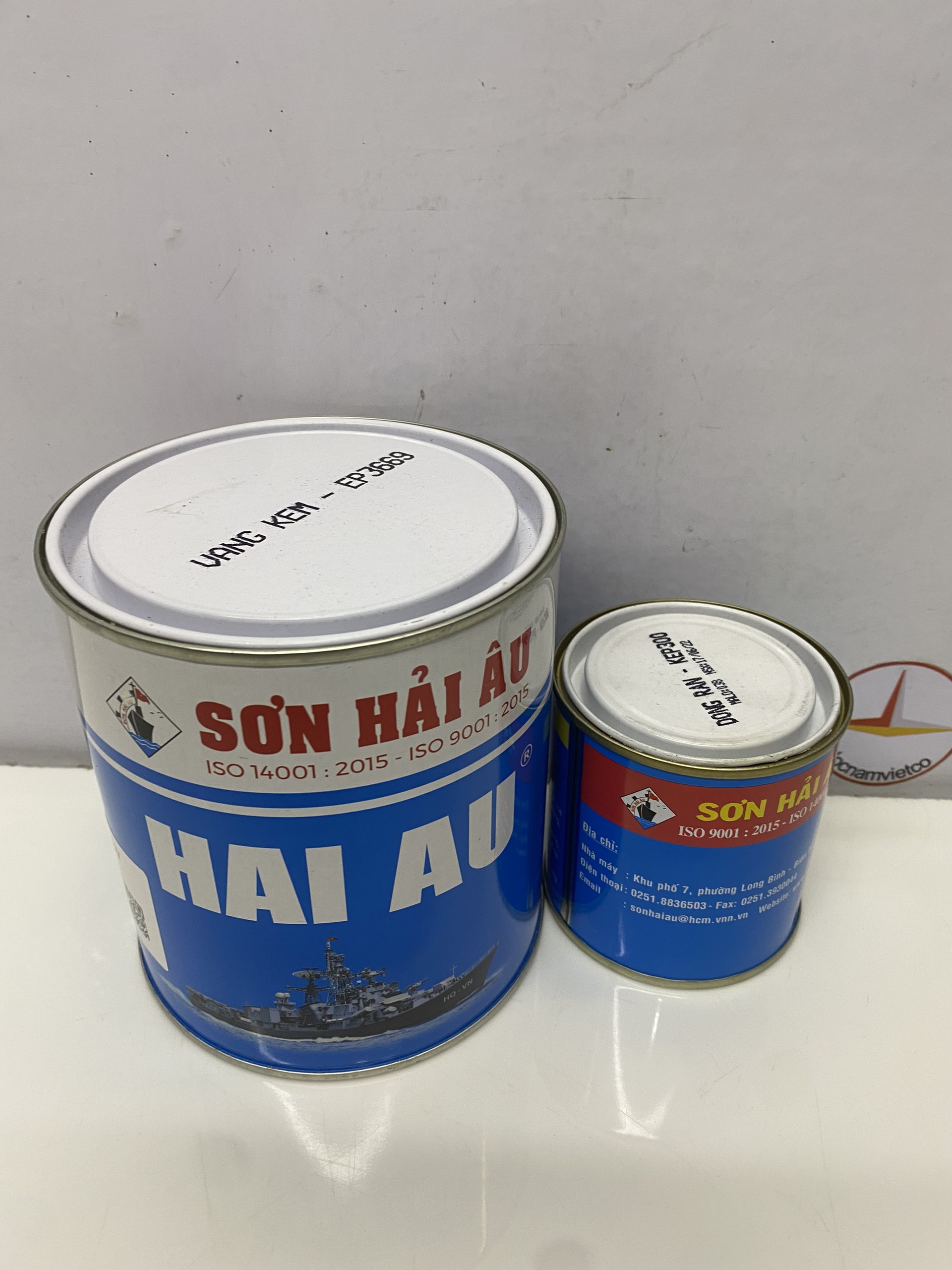 Sơn Epoxy Hải Âu màu vàng kem EP669 1L/Bộ