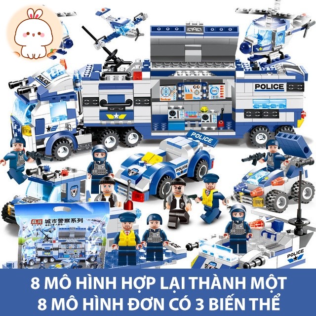 Đồ Chơi Lắp Ráp Cảnh Sát SWAT Mô Hình Đồn Cảnh Sát / Máy Bay / Tàu Chiến / Cảnh Sát Đặc Nhiệm / Trụ Sở Chỉ Huy