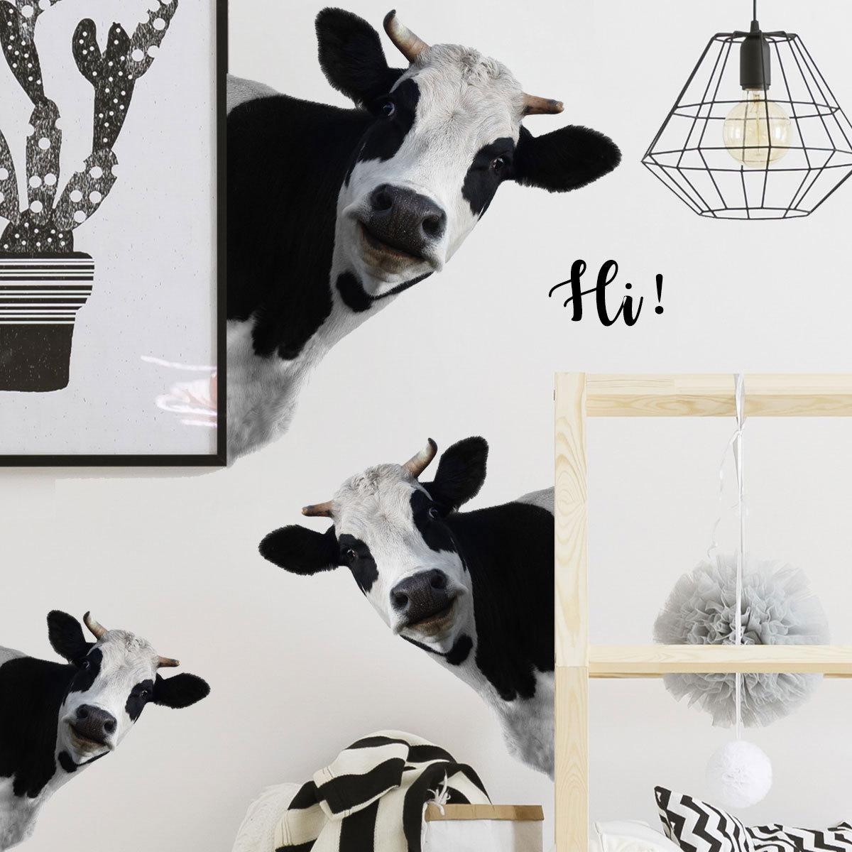 Sáng tạo Bò English Stickers phòng khách Phòng ngủ Phòng ngủ trẻ em Bối cảnh tường trang trí tường trang trí