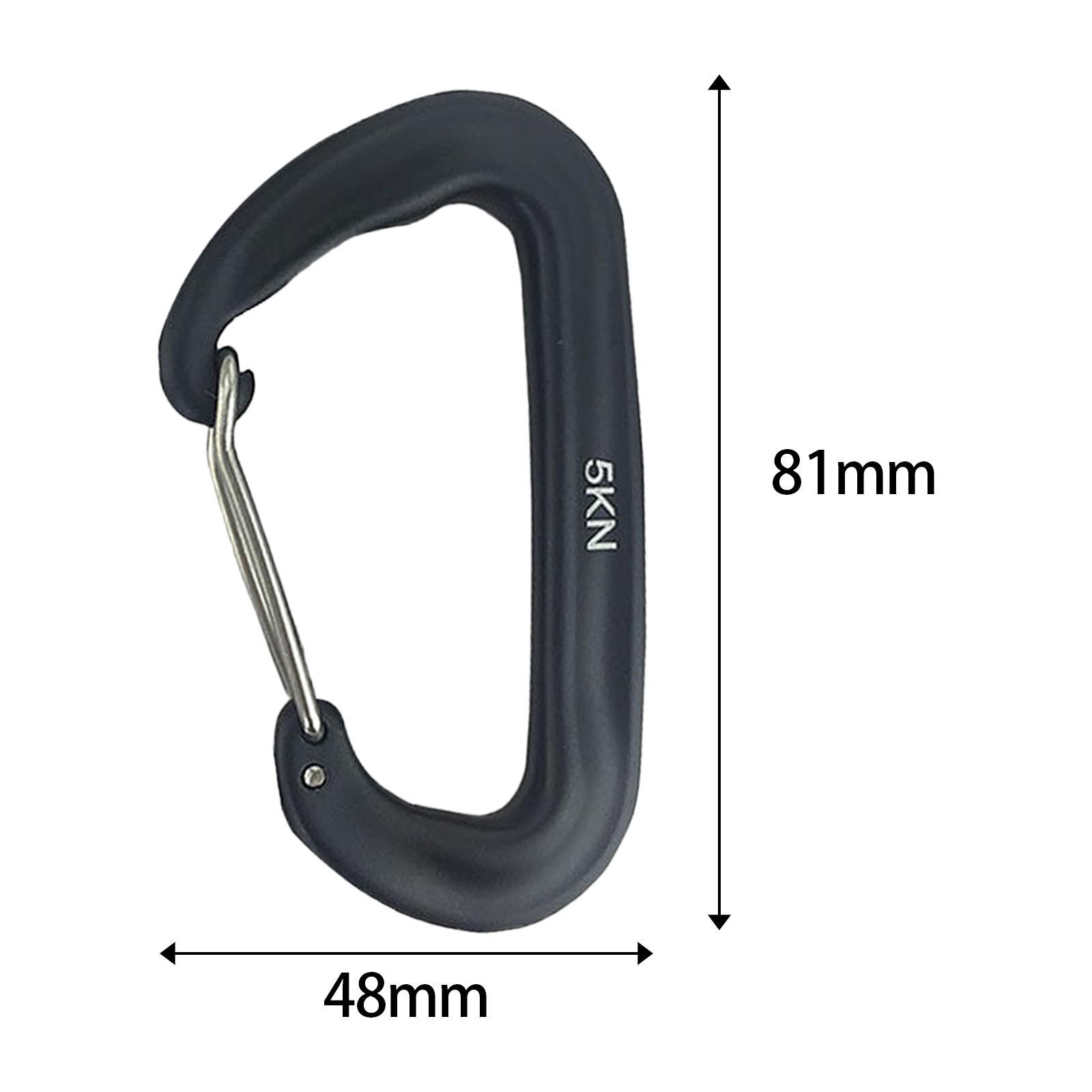 Metal Locking Carabiner Gadgets Keyring Heavy Duty 3 inch Small Carabiner Clip D Shaped Carabiner for Water Bottle Fishing Mountaineering