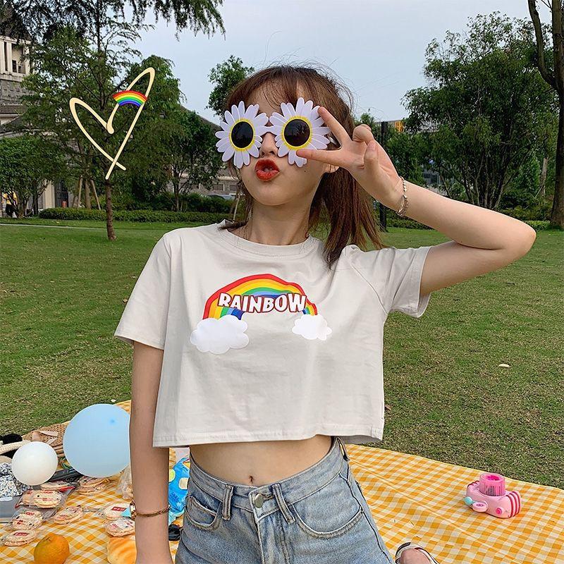 Áo croptop cầu vồng bigsize