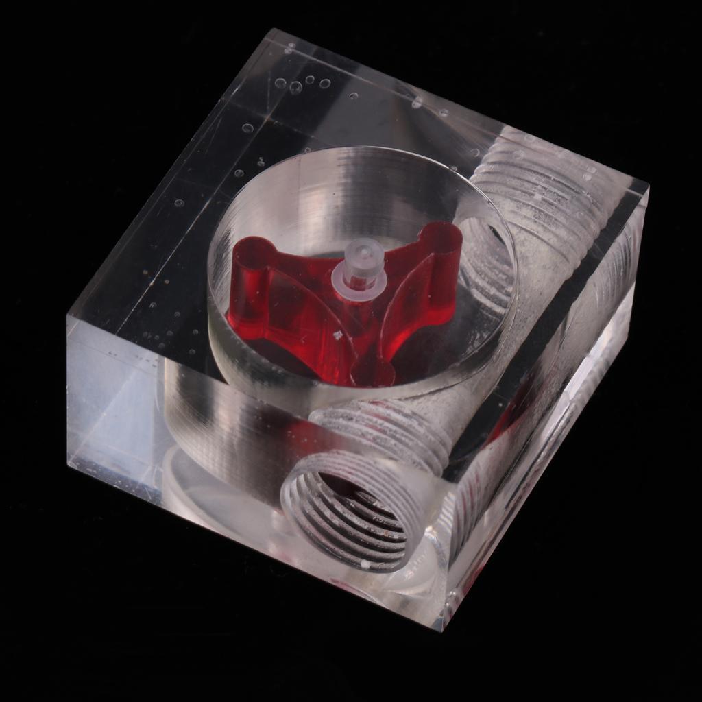Acrylic flow Meter Indicator G1/4 Threaded For Liquid Water Cooling 2Ways