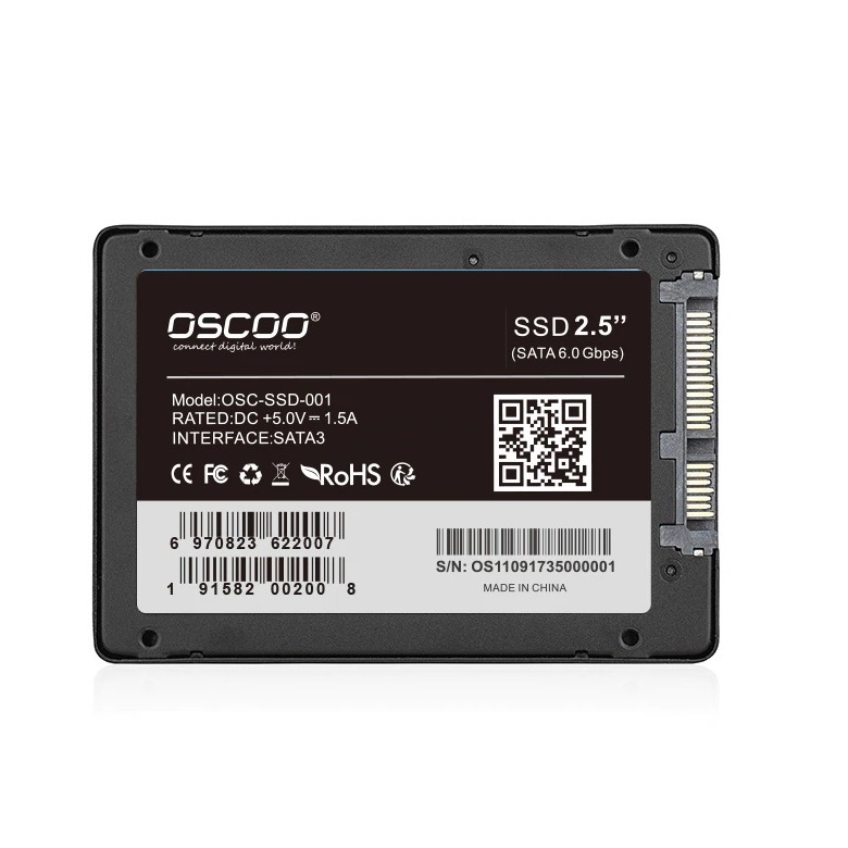 Ổ cứng SSD OSCOO 240GB SATA III 2.5-inch - tốc độ đọc 520MB/s (Đen) HÀNG CHÍNH HÃNG