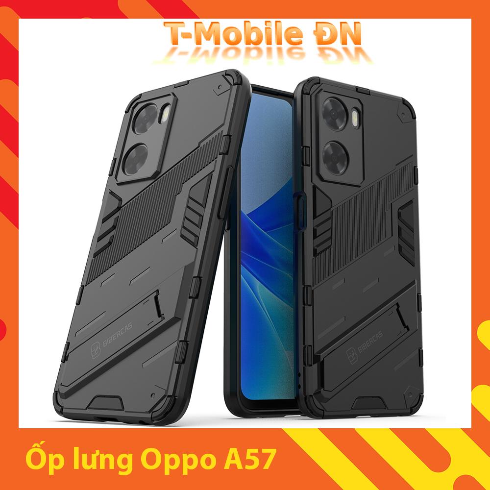 Ốp lưng cho Oppo A57, Ốp chống sốc Iron Man PUNK cao cấp kèm giá đỡ cho Oppo A57