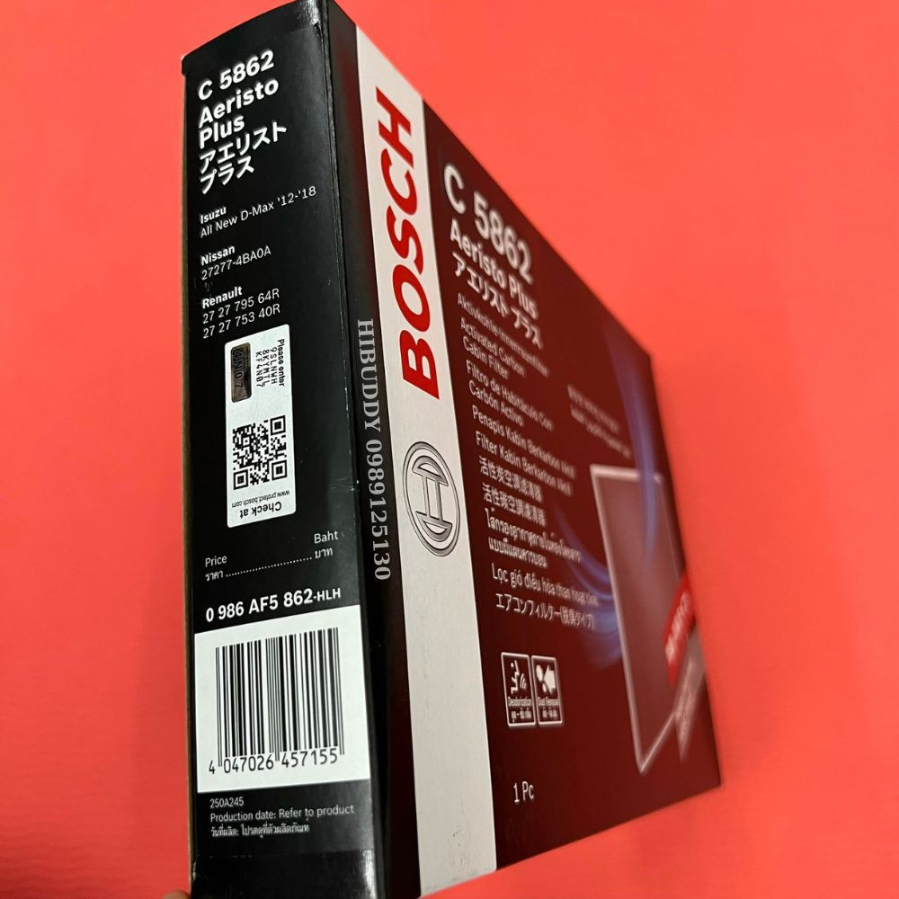 Lọc Gió Điều Hòa Than Hoạt Tính BOSCH Aeristo Plus C5862 Dành Cho Xe Nissan X-Trail