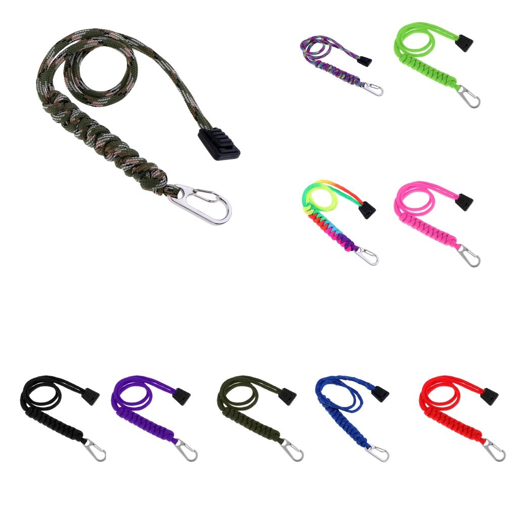 Outdoor Survival Kit Paracord Key Chain Rope Cord Lanyard Hanging String with Buckle Hook
