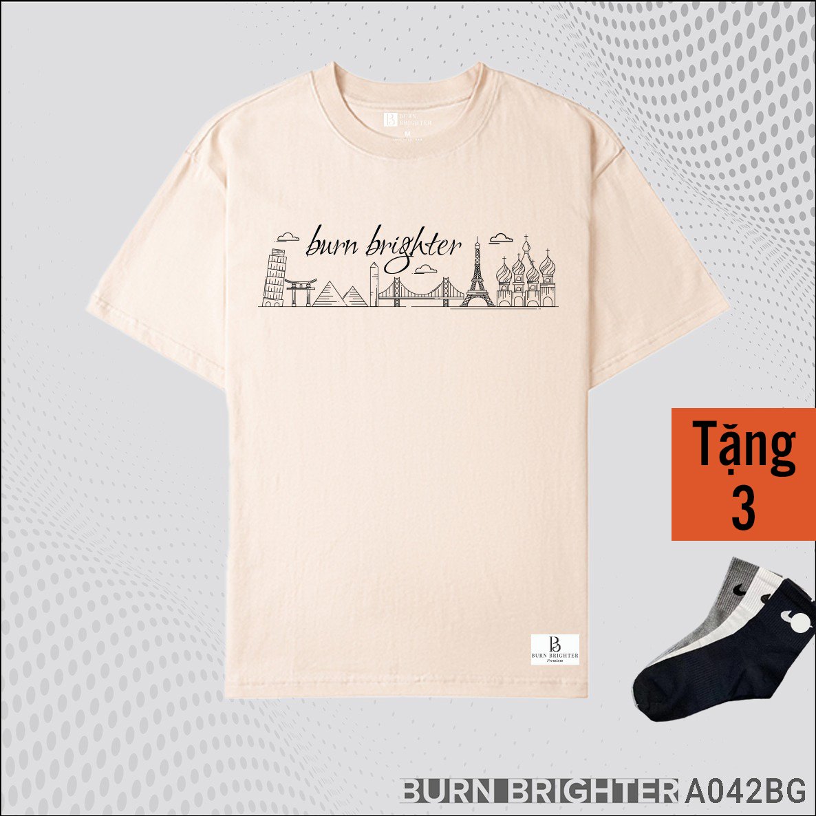 ÁO THUN UNISEX A042 - BURN BRIGHTER