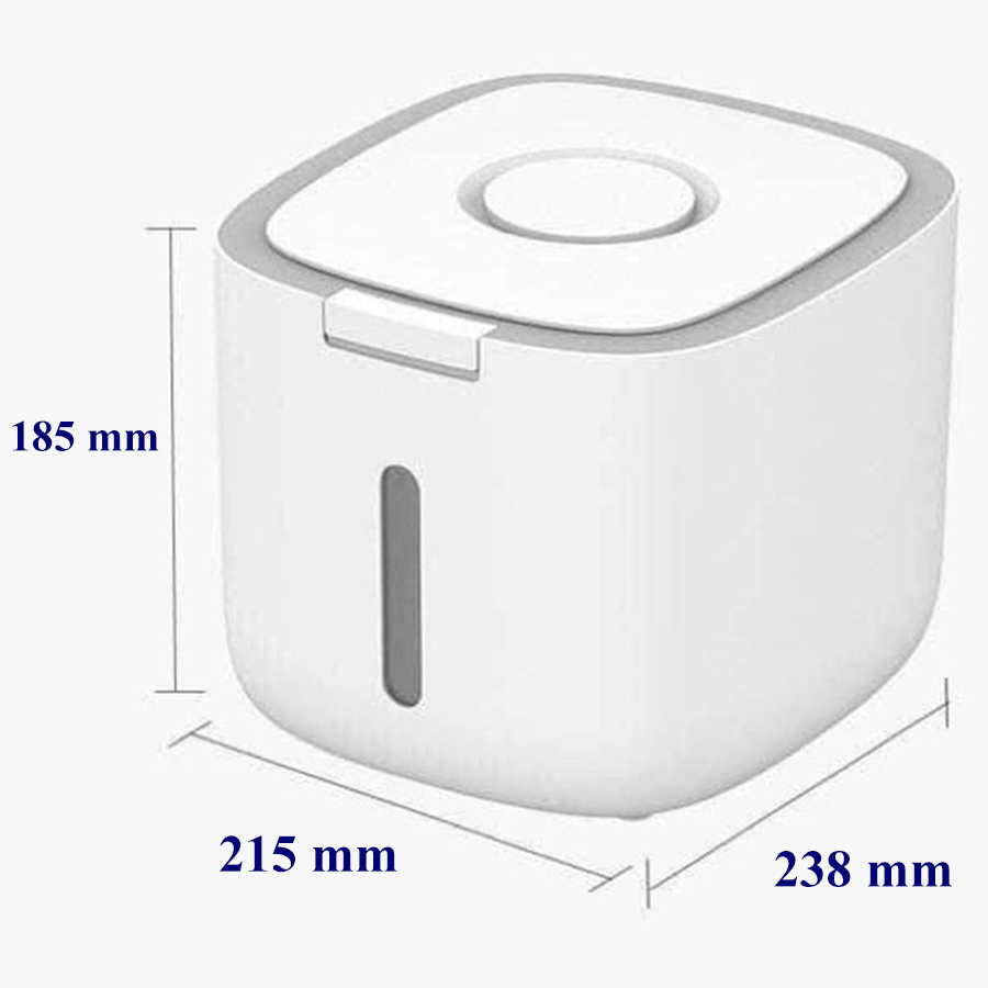 Thùng Đựng Gạo Cao Cấp 5kg &amp; 10kg - Thùng Đựng Gạo Nắp Đậy Thông Minh, Thiết Kế Hiện Đại &amp; Đẹp Mắt, Chất Liệu ABS &amp;PP An Toàn Chống Nước, Chống Ẩm Mốc, Mối Mọt - Hàng Nhập Khẩu