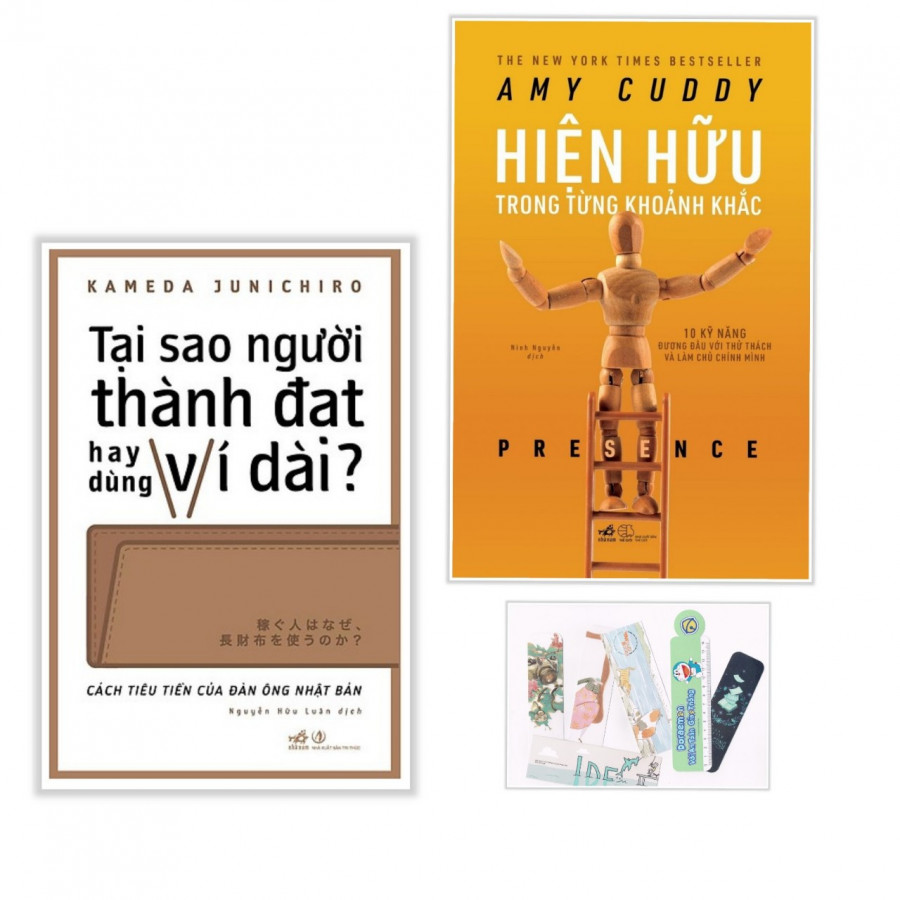 Combo Tại Sao Người Thành Đạt Hay Dùng Ví Dài + Hiện Hữu Trong Từng Khoảnh Khắc - (Tặng Kèm Bookmark Yêu Thương)