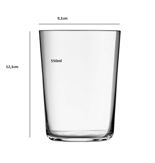 Ly thủy tinh Cao Cấp CIDRA Cooler 550ml | Nhập Khẩu E.U