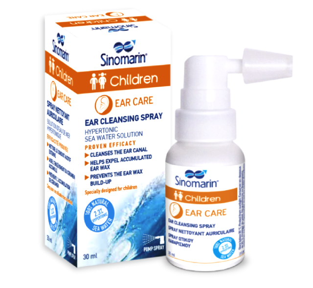 Vệ sinh tai &amp; Ngừa nút ráy tai trẻ em - SINOMARIN Children Ear Care - 30ml - màu cam