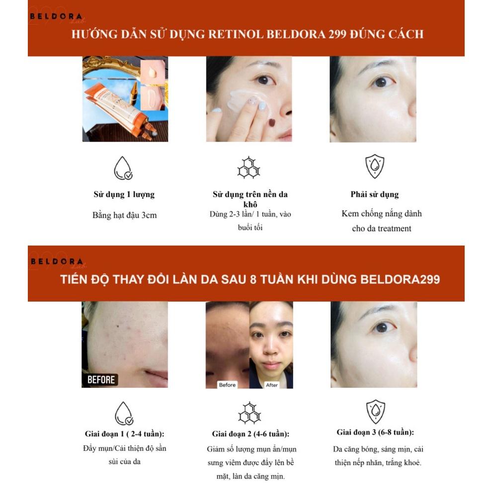 Kem Dưỡng Retinol Trẻ Hóa, Ngăn Ngừa Nếp, Căng Bóng Da Beldora 299 Prime Retinol Activator 35ml