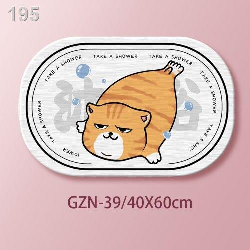 Phim hoạt hình mèo tảo cát tấm thấm bùn lót phòng tắm cửa chống trượt sàn nhà vệ sinh lau khô nhanh chân nước