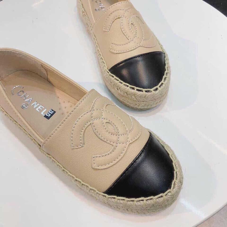 Giày slip on viền cói đế cao hàng đẹp