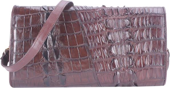 Túi Đeo Chéo 2 Gai Nữ Da Cá Sấu Huy Hoàng HT6249 (14.5 x 24.5 cm) - Nâu Đất