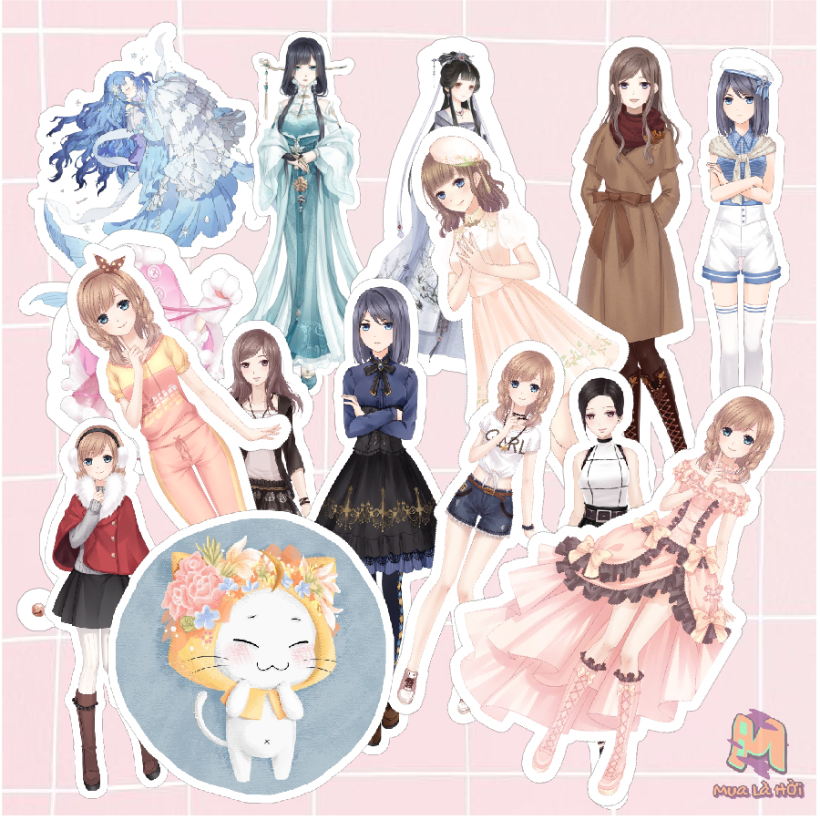 Miếng dán Stickers chủ đề Ngôi sao thời trang 360Mobi