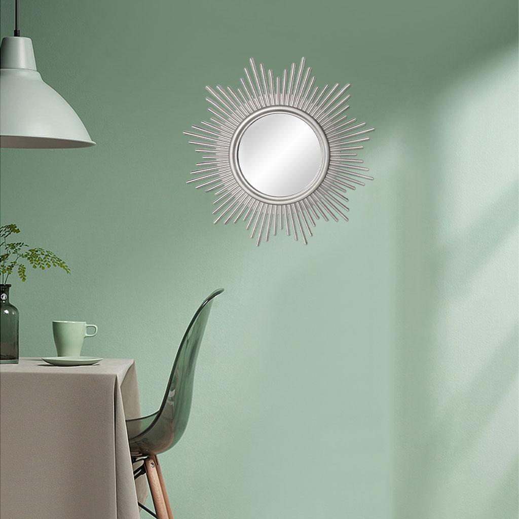 Pack Of 6 Modern Wall Mirror Silver Frame Round Mirrors Vanity Hall Decor