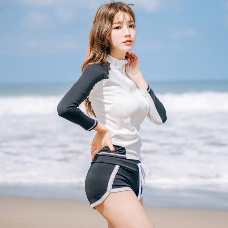 Đồ Bơi Nam Và Nữ Tay Dài Che Nắng ATI73 MayBlue Couple Swimsuit Long Sleeves, UPF 50 Sun Protection