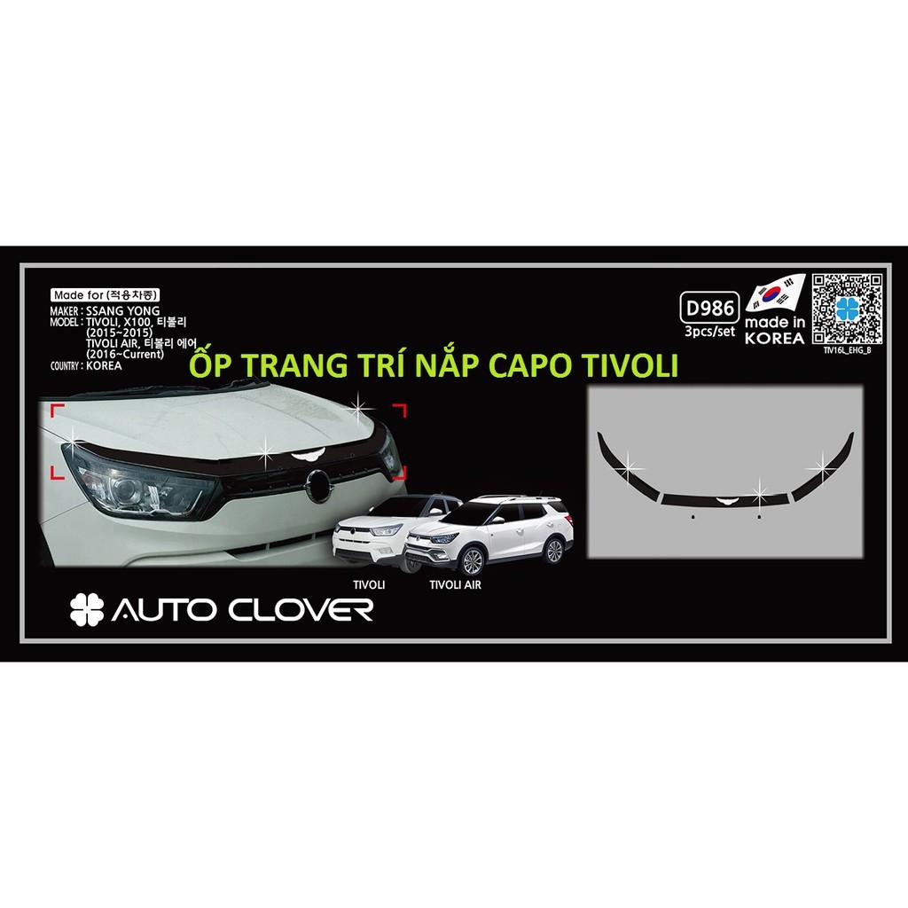 Ốp trang trí nắp capo xe Ssangyong Tivoli 2015 - 2018