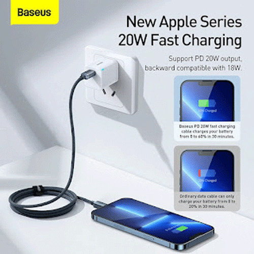 Cáp sạc nhanh, truyền dữ liệu tốc độ cao siêu bền Type C to IP Baseus Crystal Shine Series Fast Charging Data Cable 20W- Hàng chính hãng