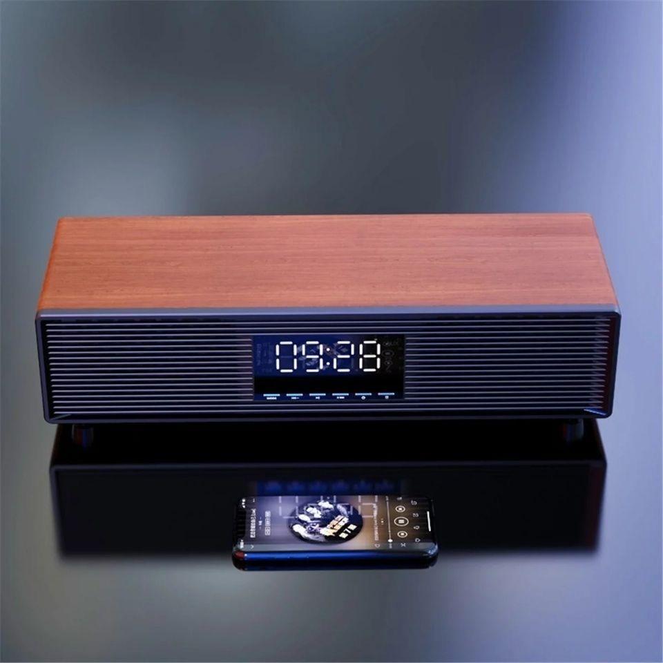 Sansui P300 Loa Bluetooth Không Dây Công Suất Lớn Rạp Hát Tại Nhà Loa Siêu Trầm Máy Tính Máy Tính Để Bàn Loa Đồng Hồ Báo Thức Caixa De Som Color: Brown