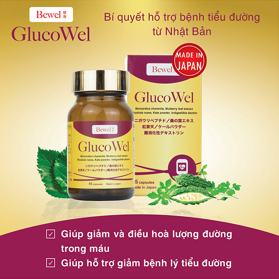Thực phẩm chức năng hỗ trợ điều trị tiểu đường từ Nhật Bản Bewel Glucowel 