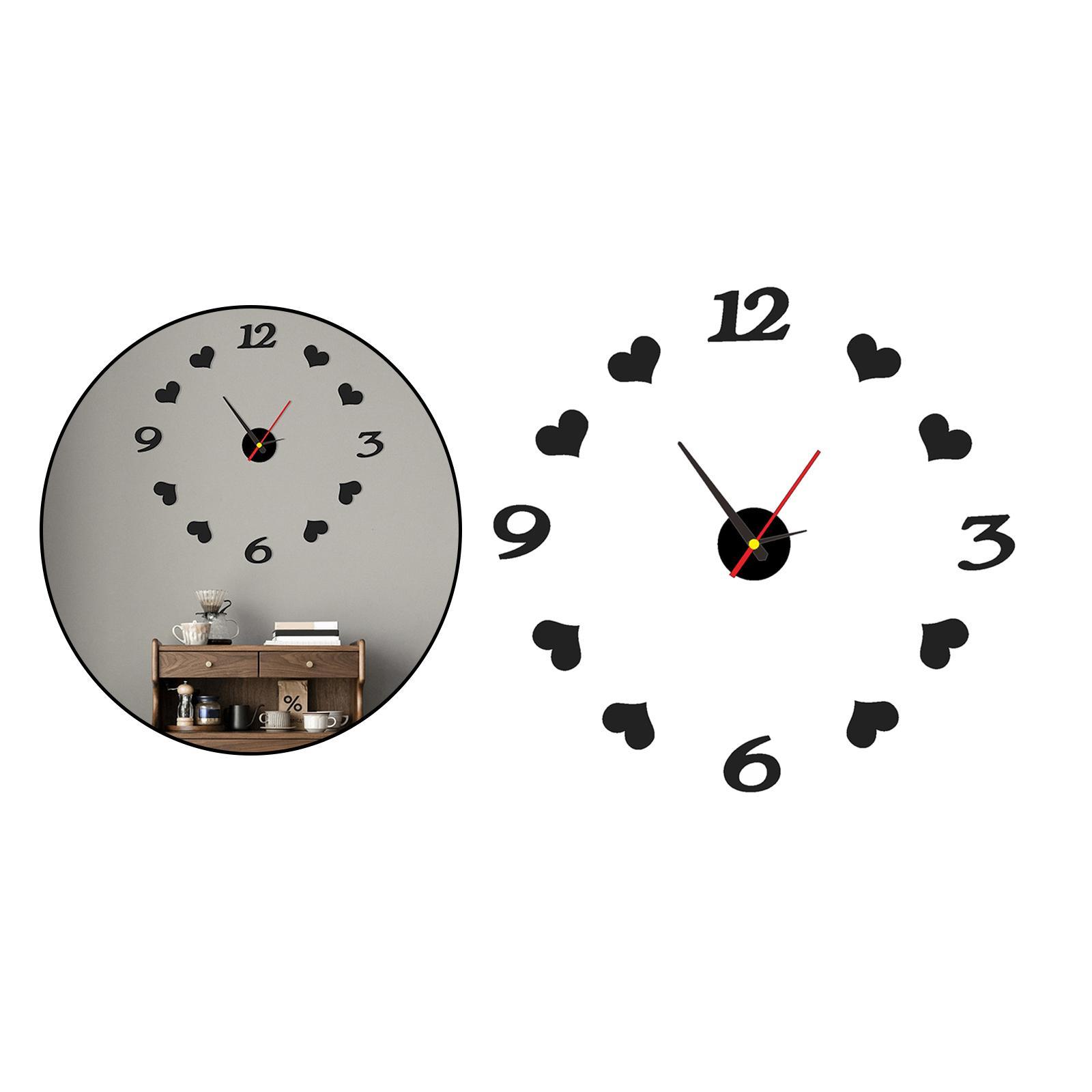 DIY Clock Wall Clock Decor Sticker with Numerals for Office Decoration